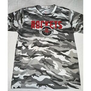 NBA Youth Houston Rockets Camo T-Shirt XL (18-20) Gray Basketball Tee‎